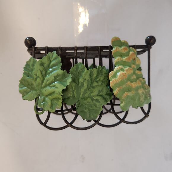 Metal Grapes, Grape Leave Napkin Holder - Picture 1 of 4